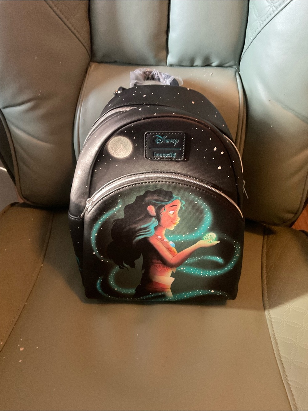 Loungefly Black Teal Moana Mini Backpack
